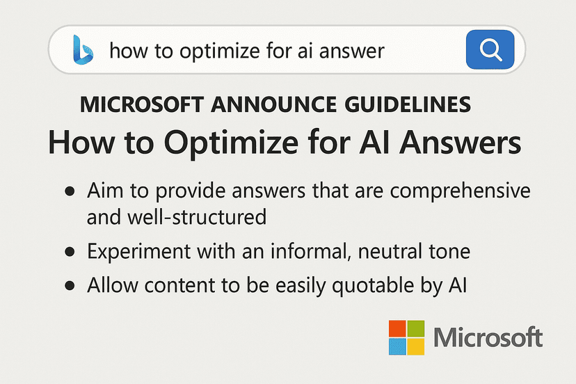 How to Optimize Content for Bing Search AI in 2025