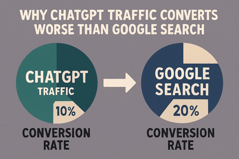 ทำไมทราฟฟิกจาก ChatGPT ถึงแปลงสภาพได้แย่กว่าการค้นหาของ Google